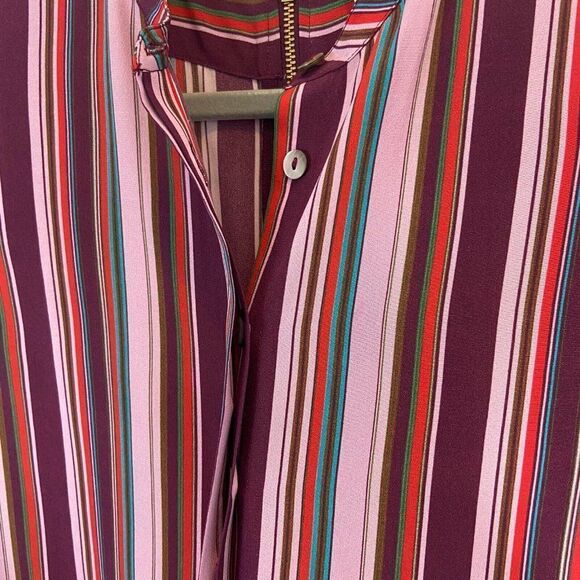 NWT Figue 100% silk striped button front blouse S - Picture 2 of 6